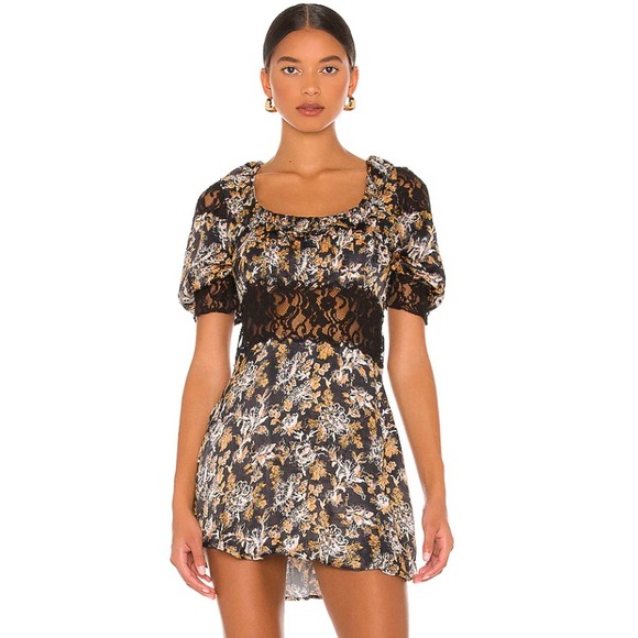 Free People Dresses & Skirts - Free People Lucie Mini Dress Black Combo Size 6 NWT